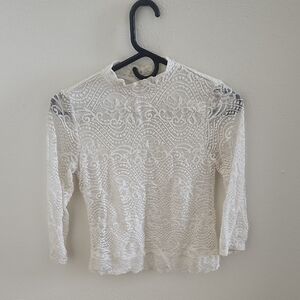 No Boundaries White Lace Blouse